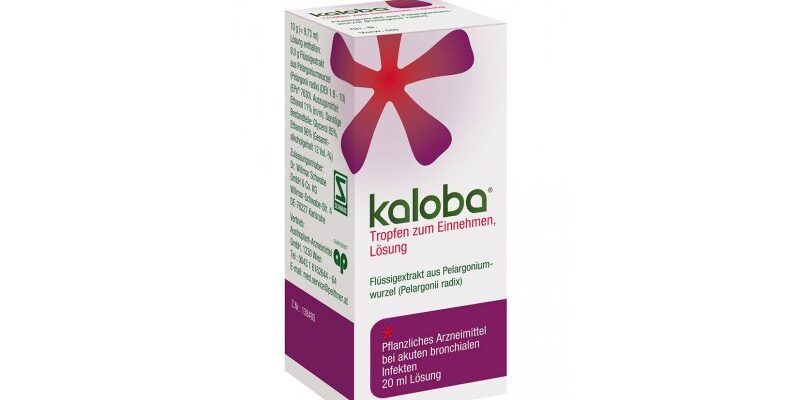 kaloba_tropfen.jpg Kaloba Flüssigextrakt aus Pelargoniumwurzel in einer 20 ml Flasche für die Behandlung von bronchialen Infektionen.